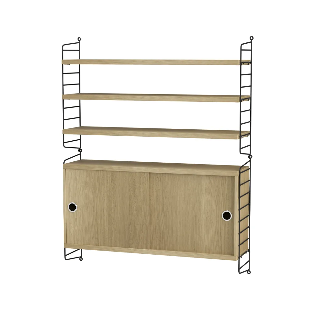 String living room oak & black - Combination I String