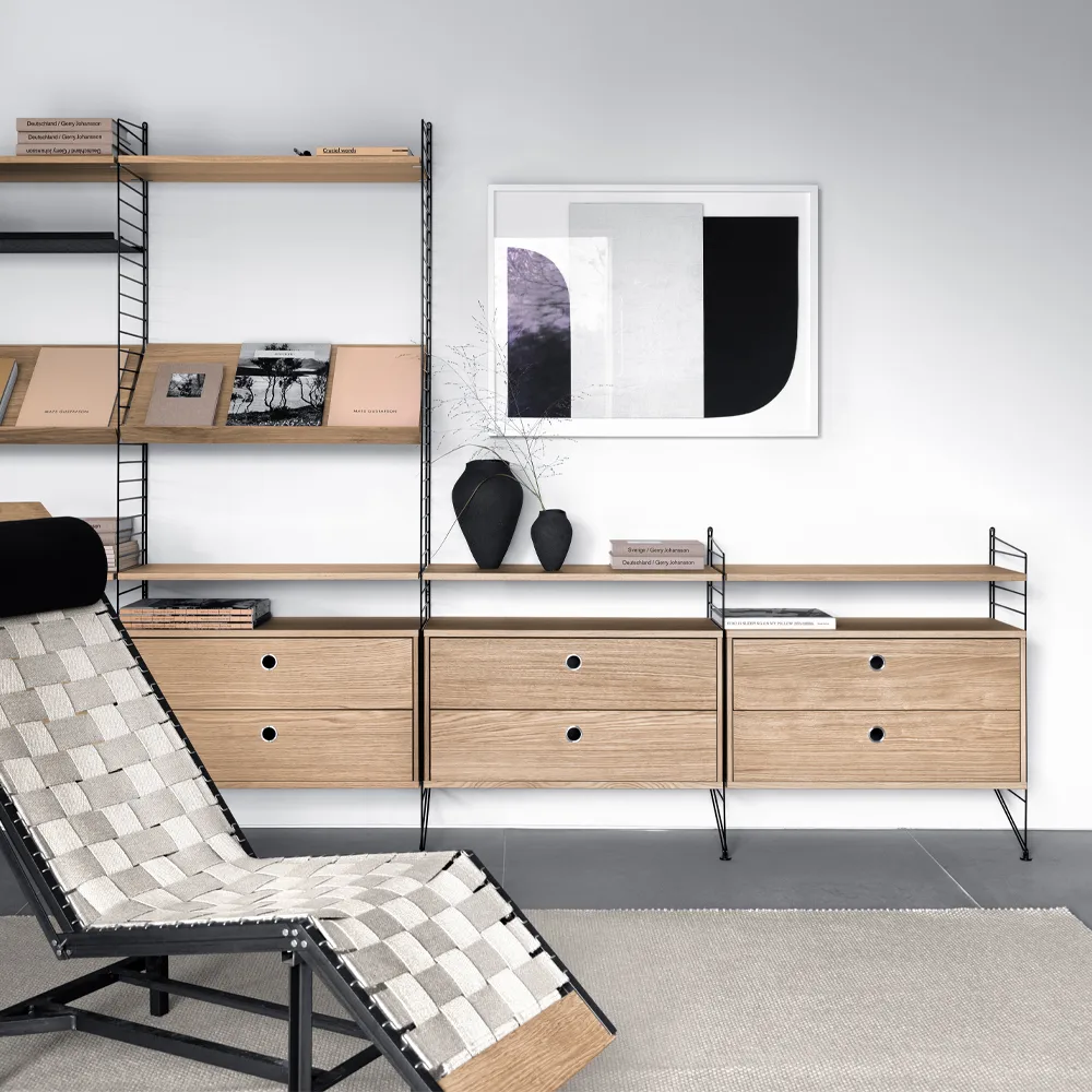 String living room oak & black - Combination K String