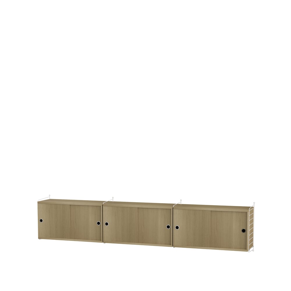 String living room oak & white - Combination D | Scandinavian Design | Beige