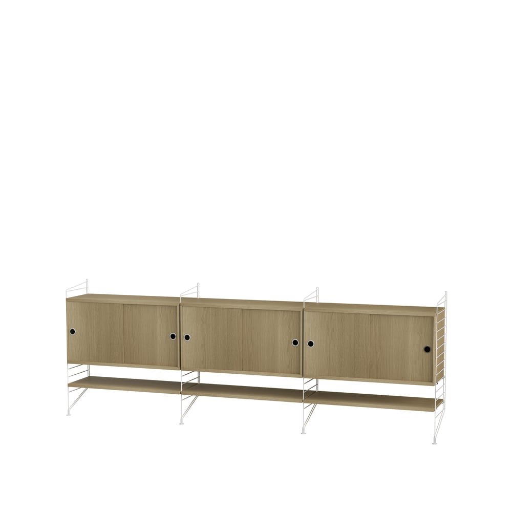 String living room oak & white - Combination F | Scandinavian Design | Beige