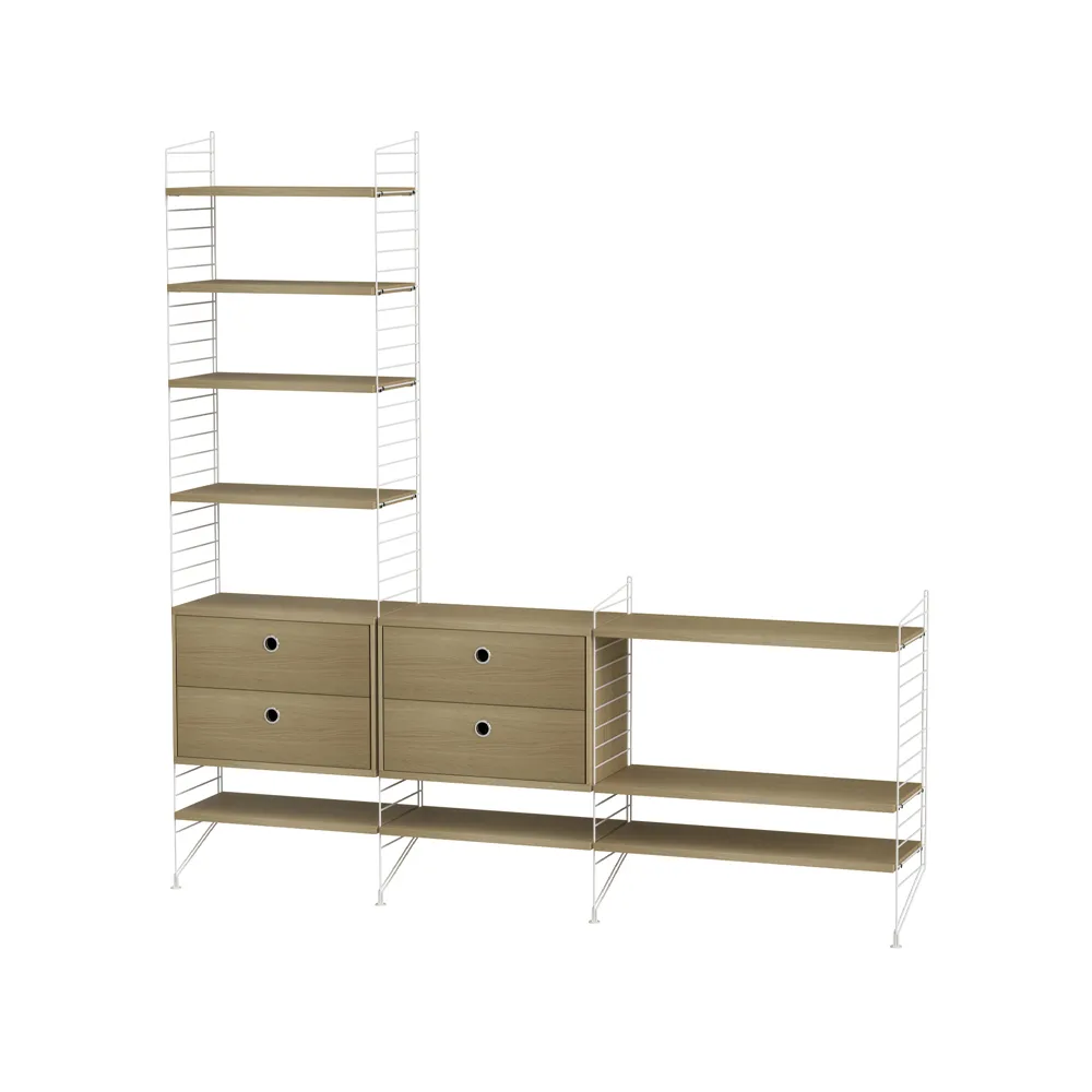 String living room oak & white - Combination J String