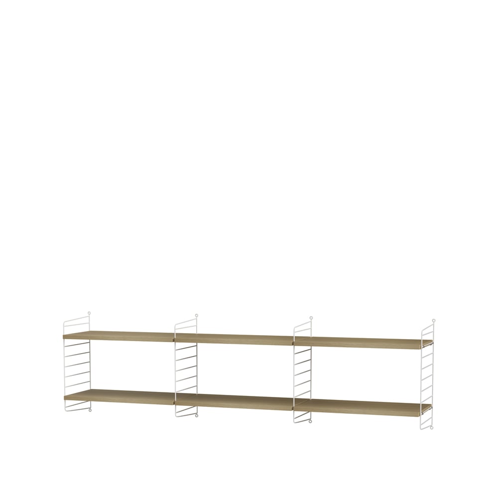 String living room oak & white - Combination O | Scandinavian Design | Beige