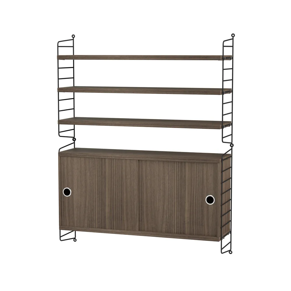 String living room walnut & black - Combination I String