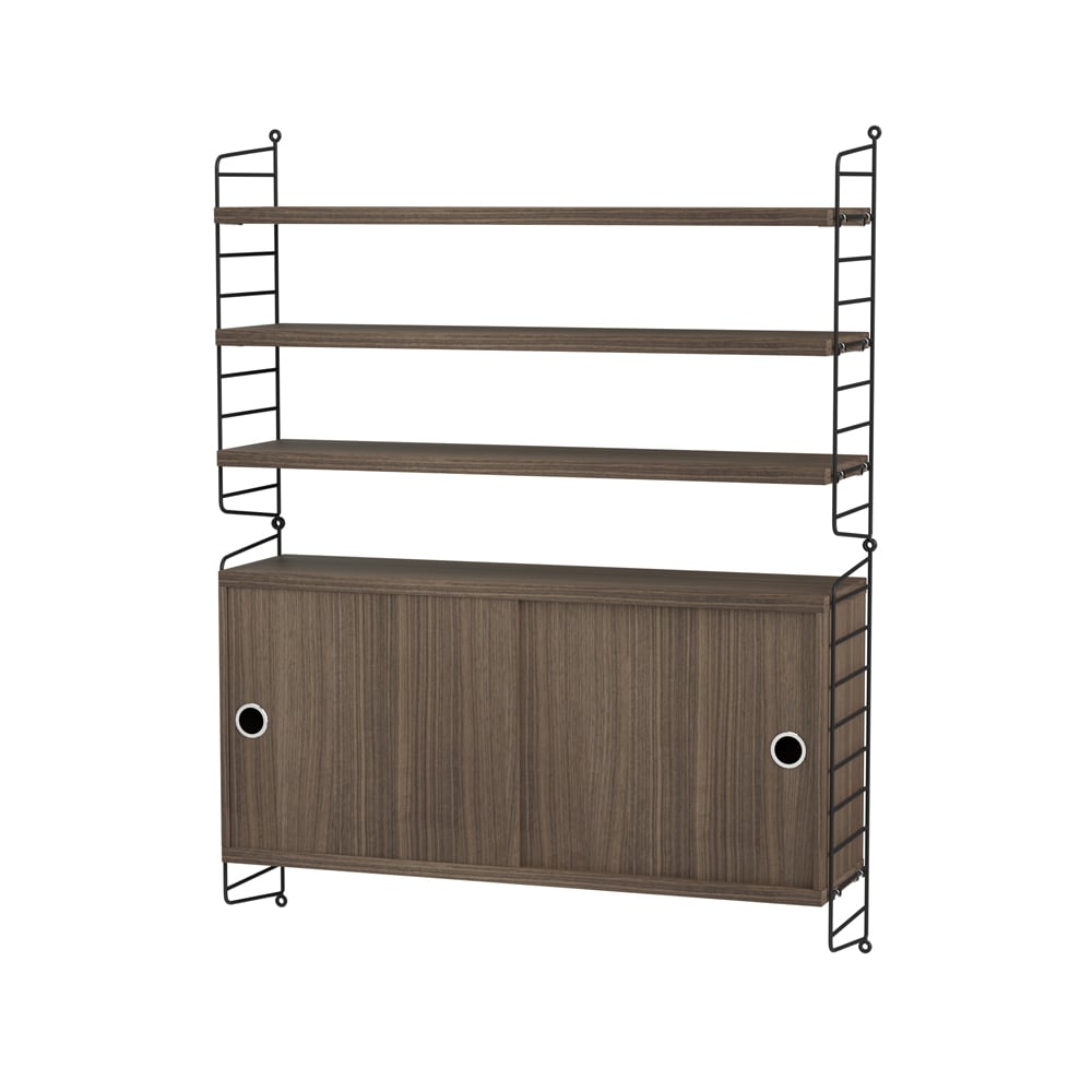 String living room walnut & black - Combination I | Scandinavian Design | Brown