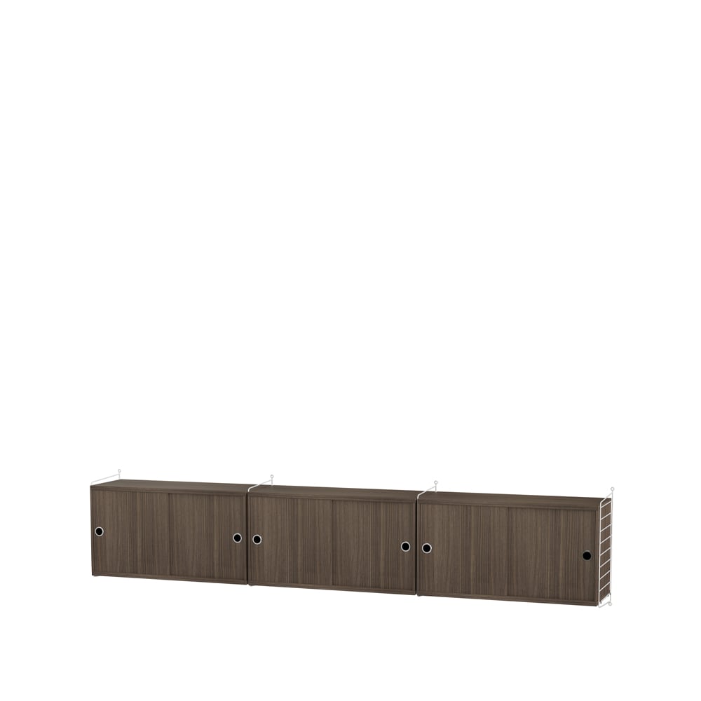 String living room walnut & white - Combination D | Scandinavian Design | Brown
