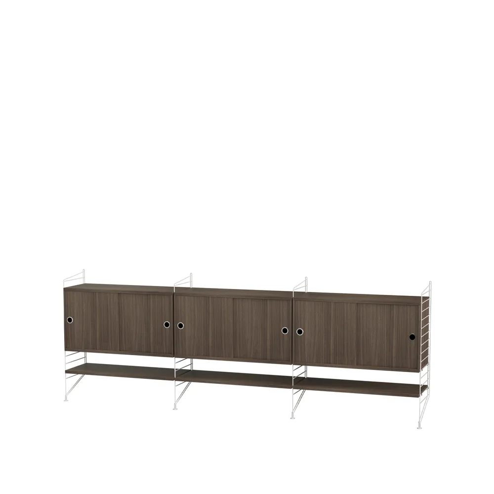String living room walnut & white - Combination F String