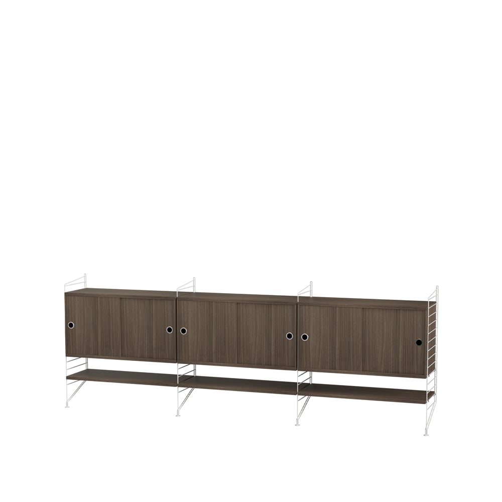 String living room walnut & white - Combination F | Scandinavian Design | Brown