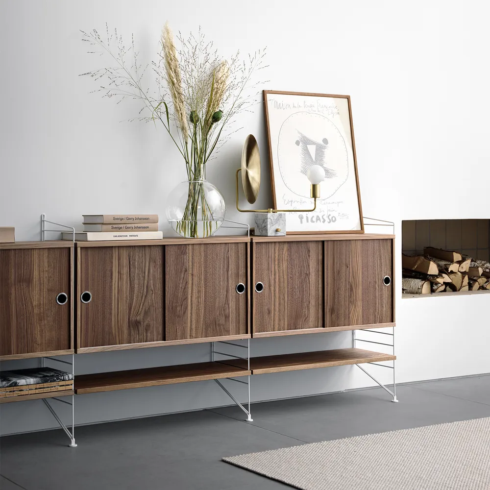 String living room walnut & white - Combination F String