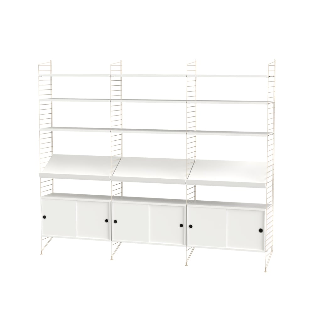 String living room white & beige - Combination G | Scandinavian Design | White