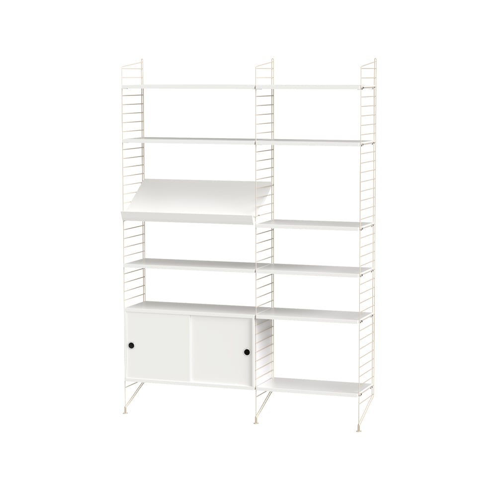 String living room white & beige - Combination H | Scandinavian Design | White