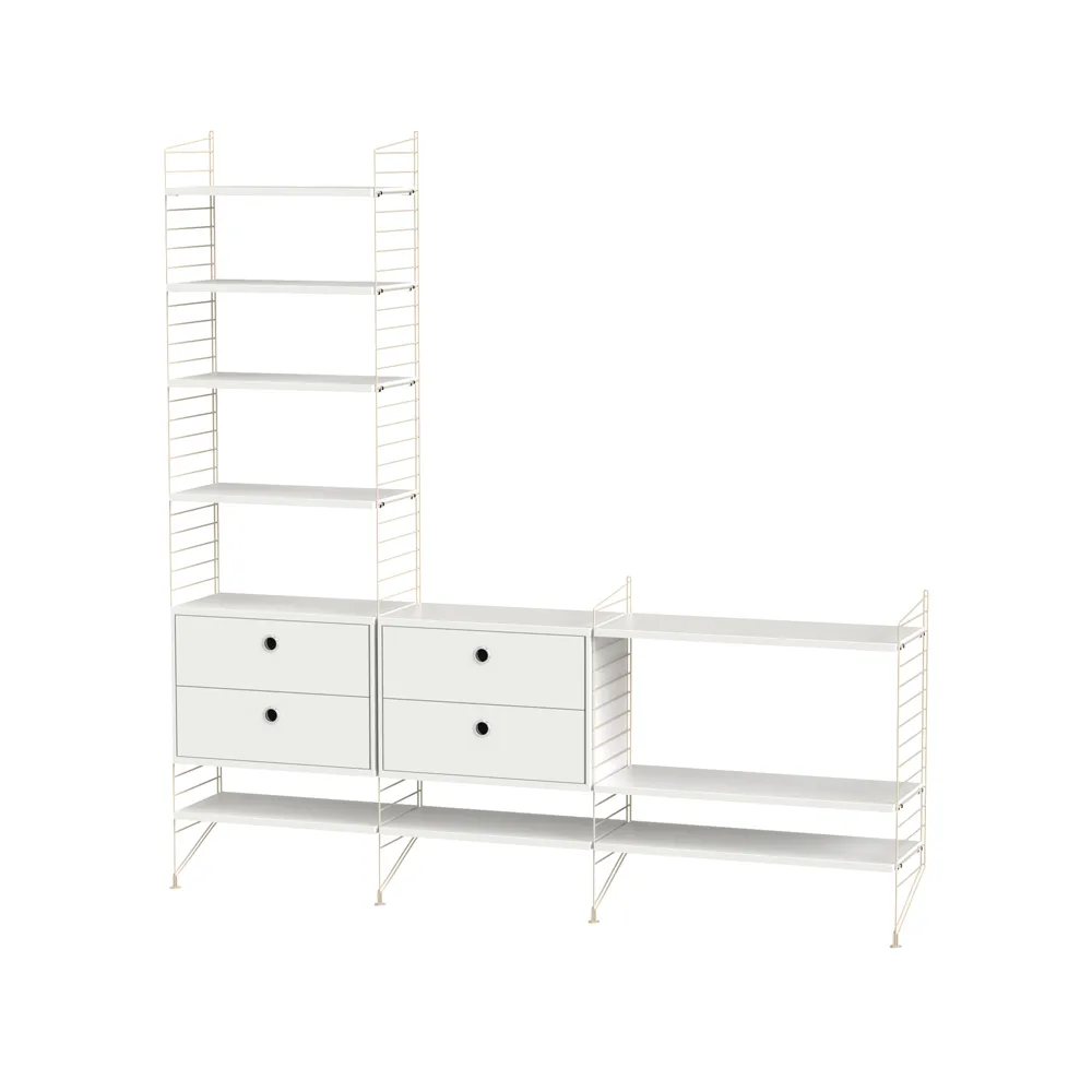 String living room white & beige - Combination J,  String