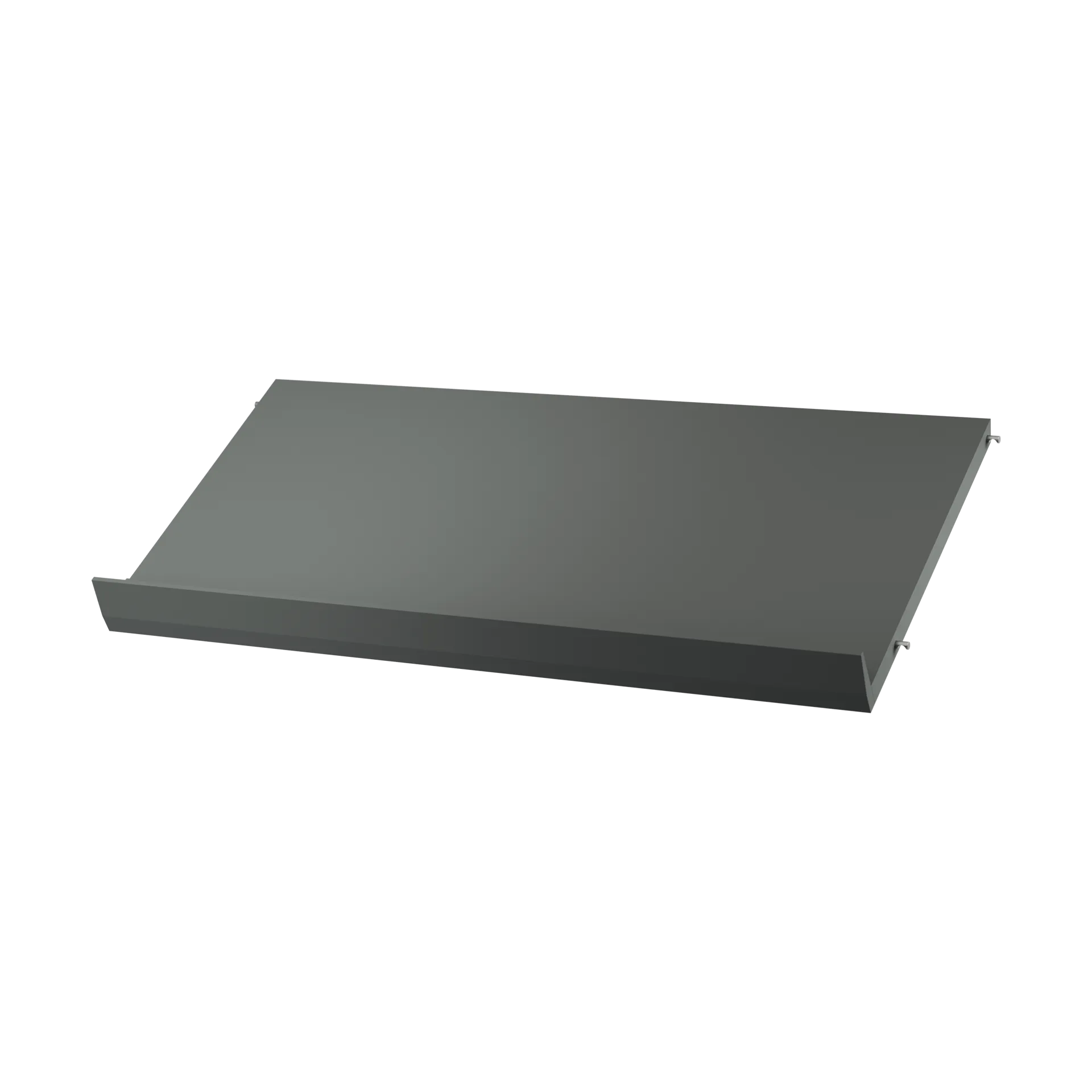 String magazine shelf wood, Dark grey, 78x30 cm String