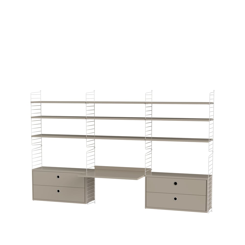 String office beige & white - Combination F | Scandinavian Design | Beige