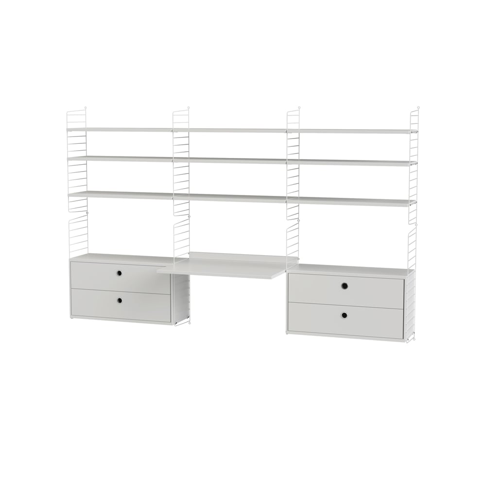 String office Combination F - white | Scandinavian Design | White