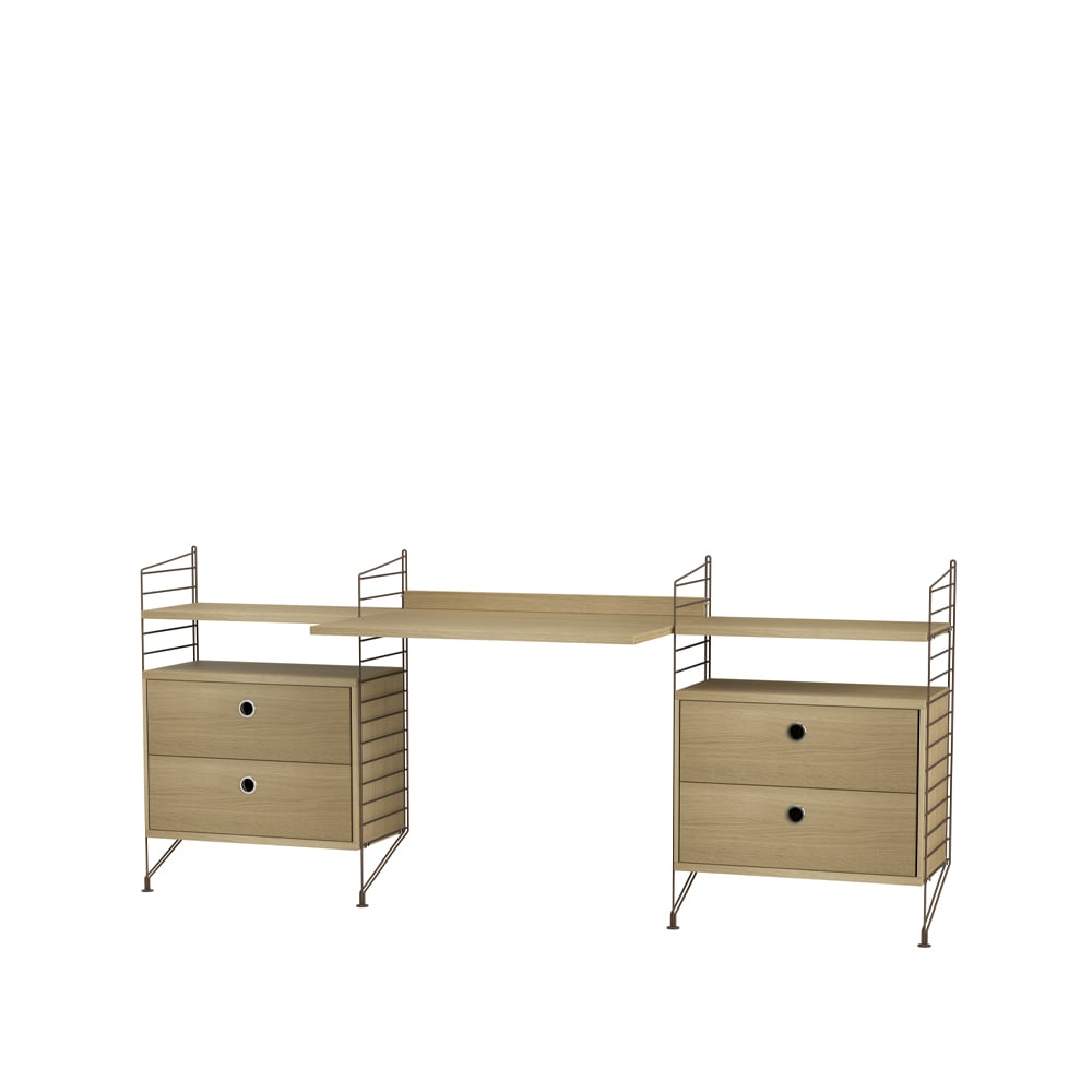 String office oak & brown - Combination C | Scandinavian Design | Beige