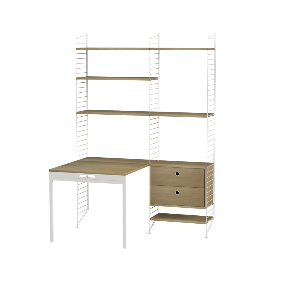 String office oak & white - Combination E | Scandinavian Design | Beige