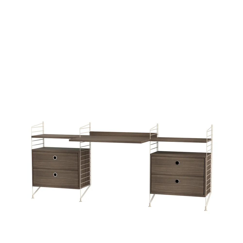 String office walnut & beige - Combination C,  String