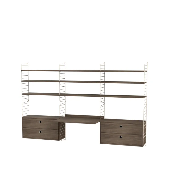 String office walnut & beige - Combination F - undefined - String