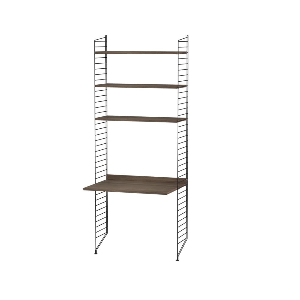 String office walnut & black - Combination A | Scandinavian Design | Brown
