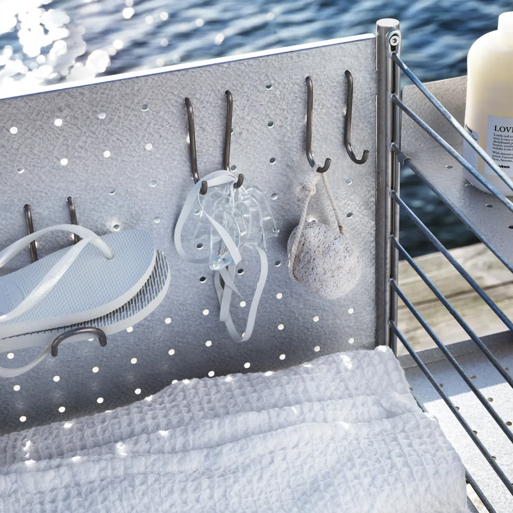 String Outdoor Free-standing hook, Stainless steel, 4-pack String