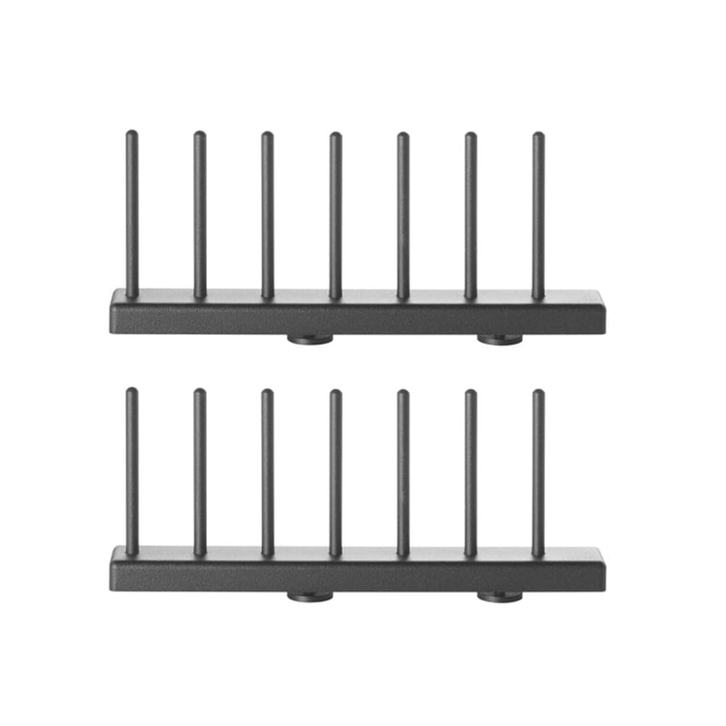 String String plate rack Black, 20 cm, 2-pack