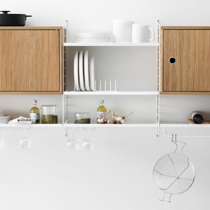 String plate rack, White, 30 cm, 2-pack String