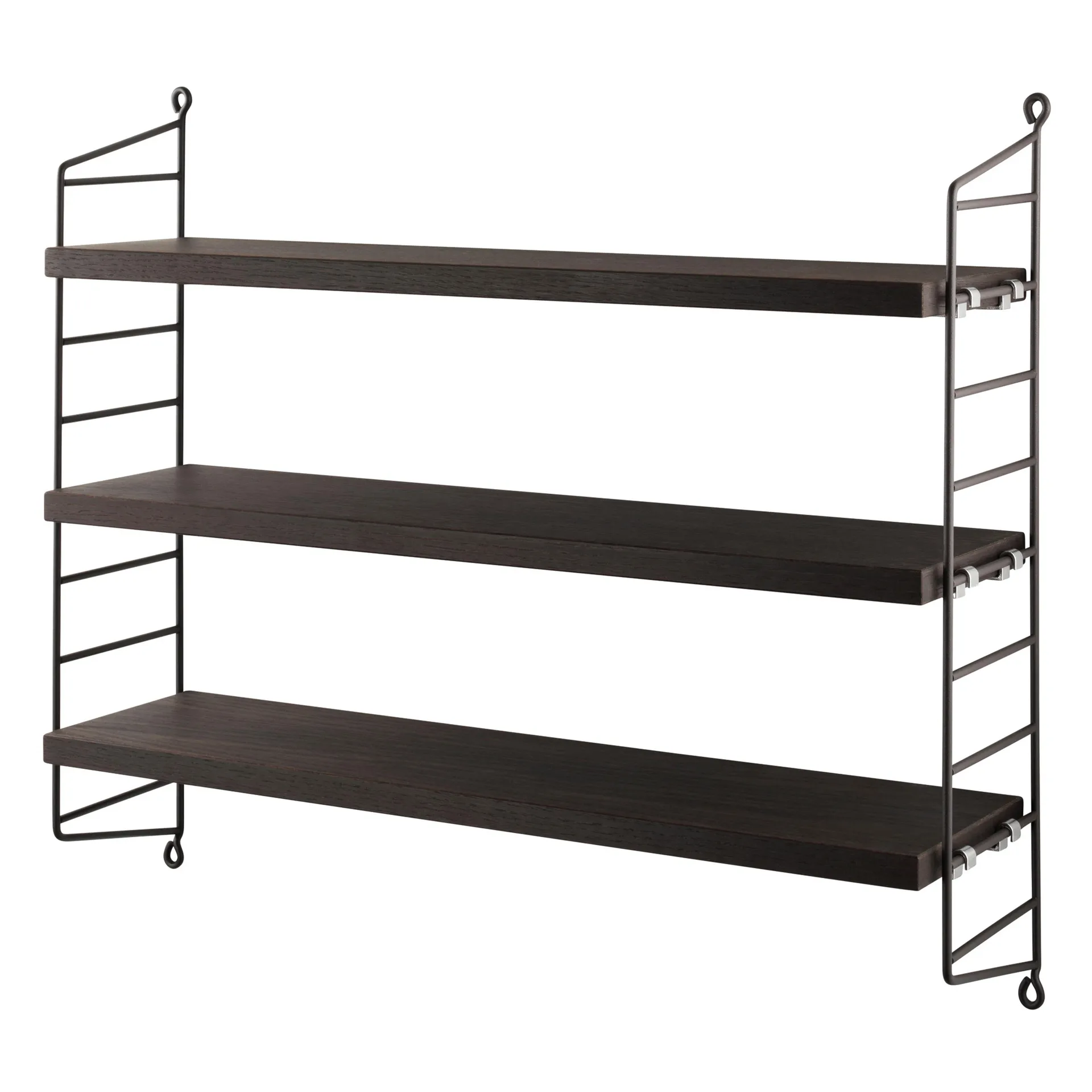 String Pocket Shelf oiled smoked oak veneer, oiled oak veneer-brown String