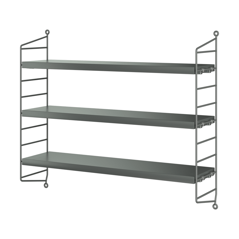 String String Pocket wall shelf Dark grey
