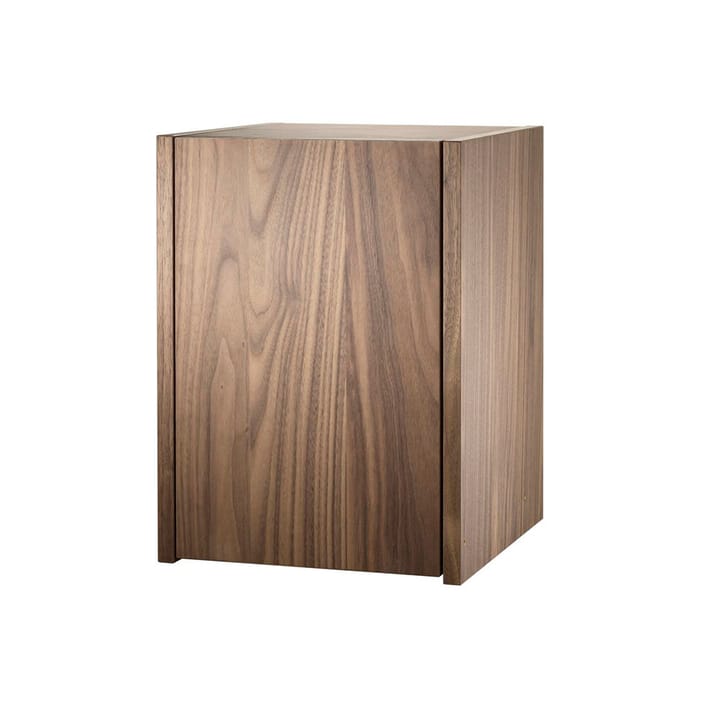 String schnapps cabinet - Walnut, inside of door stainless steel plate, mirrored glass back piece - String