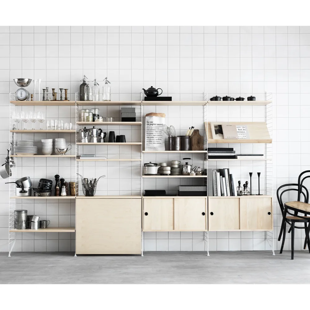 String shelf, Ash, 58x30 cm, 3-pack String