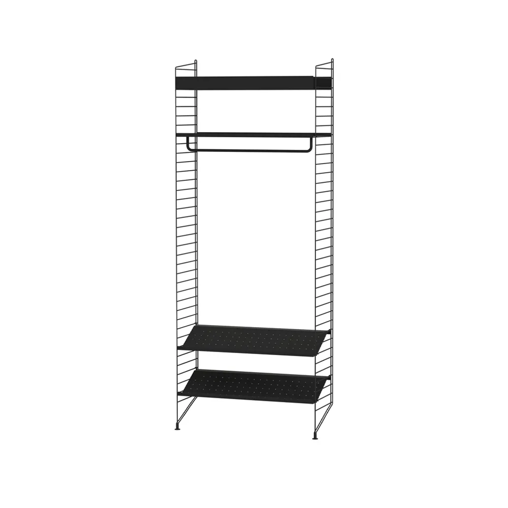 String Shelf black - Combination L,  String