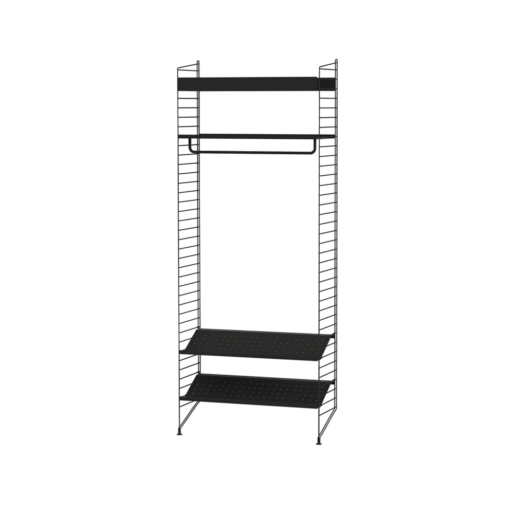 String Shelf black - Combination L | Scandinavian Design | Black