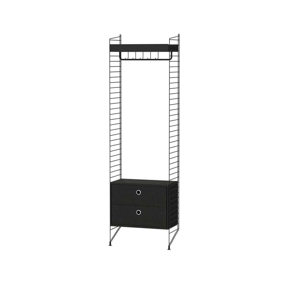 String shelf black - Combination M | Scandinavian Design | Black