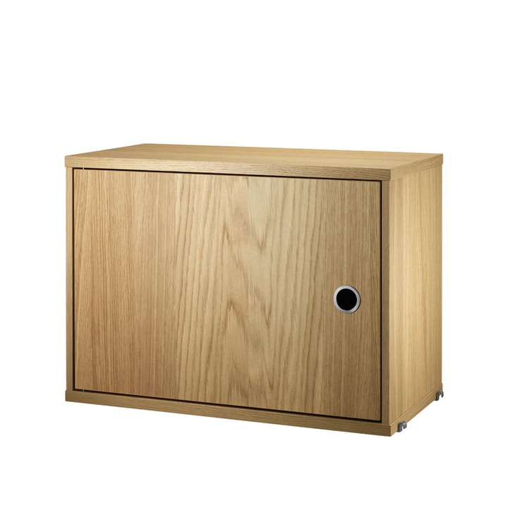 String shelf cabinet with door - Oak, 58x30 cm - String