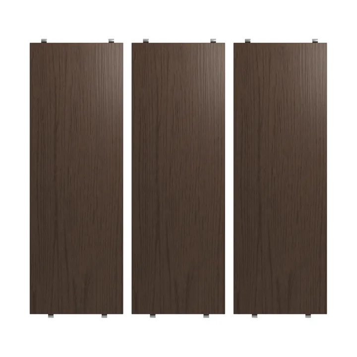 String shelf - Dark oak, 58x20 cm, 3-pack - String