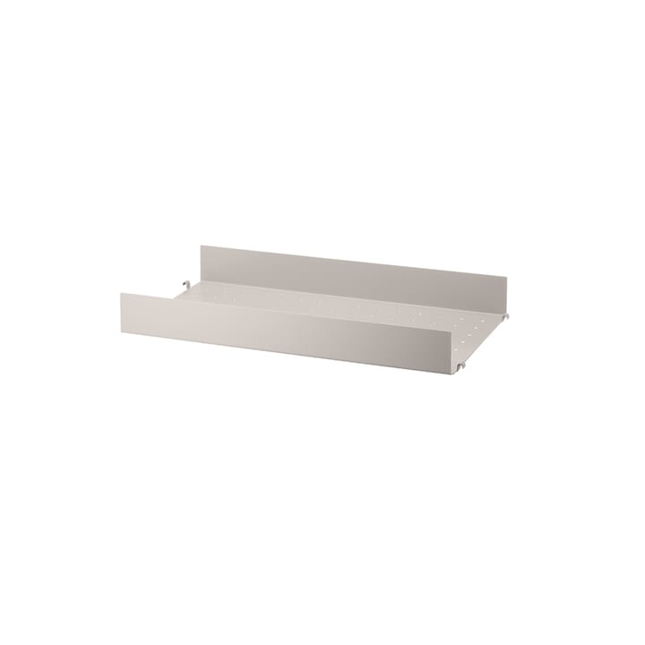 String shelf metal - Beige, 58x30 cm, high edge - String