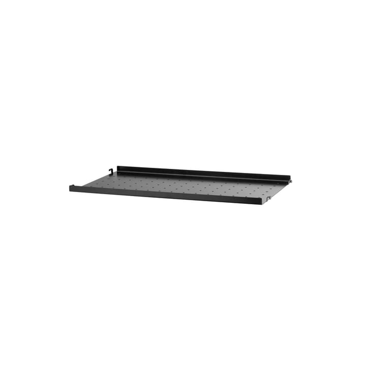 String shelf metal - Black, 58x30 cm, low edge - String
