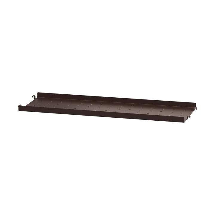 String shelf metal - Dark brown, 58x20, low rim - String