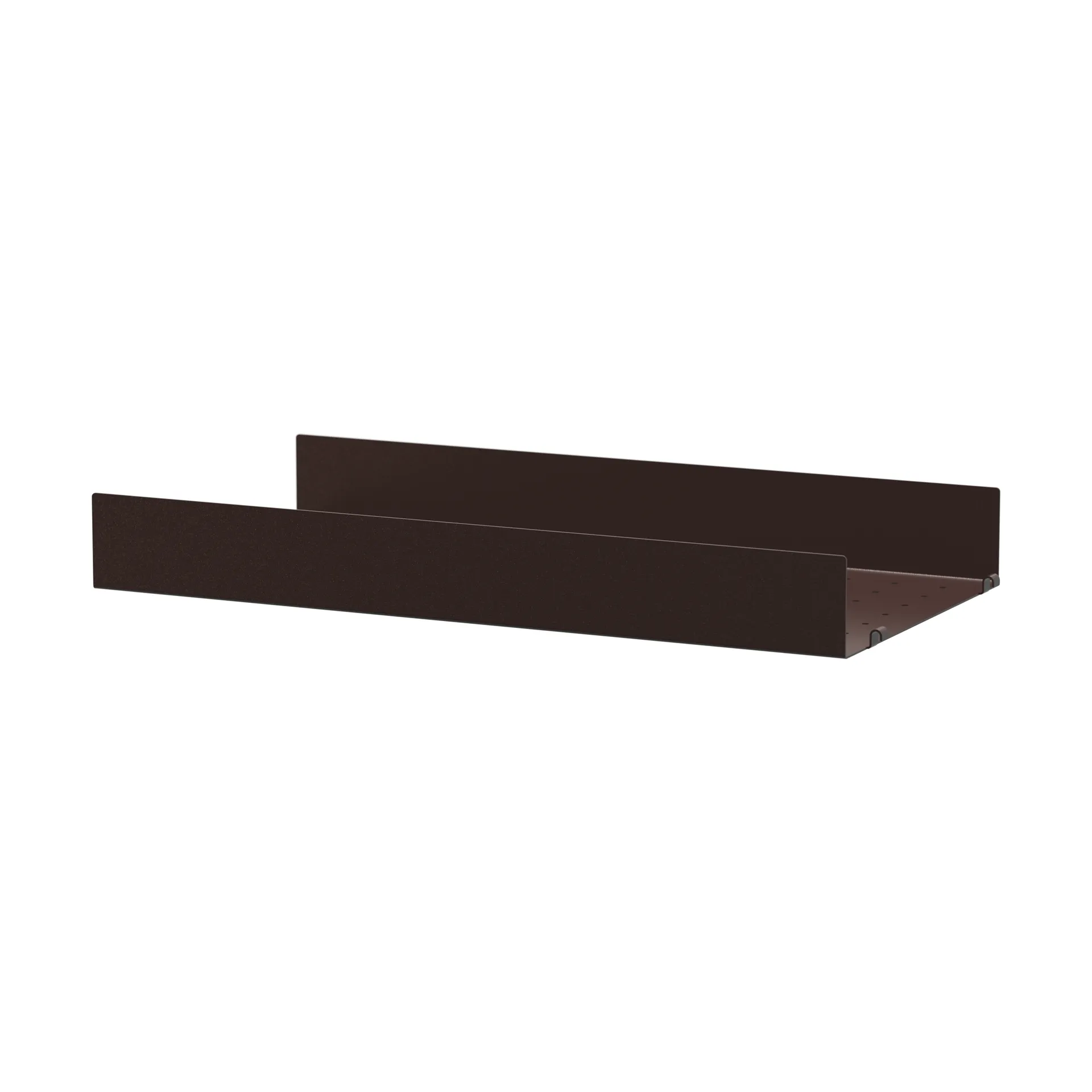 String shelf metal, Dark brown, 58x30 cm, high rim String