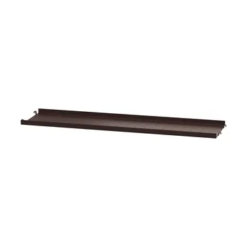 String shelf metal - Dark brown, 78x20, low rim - String