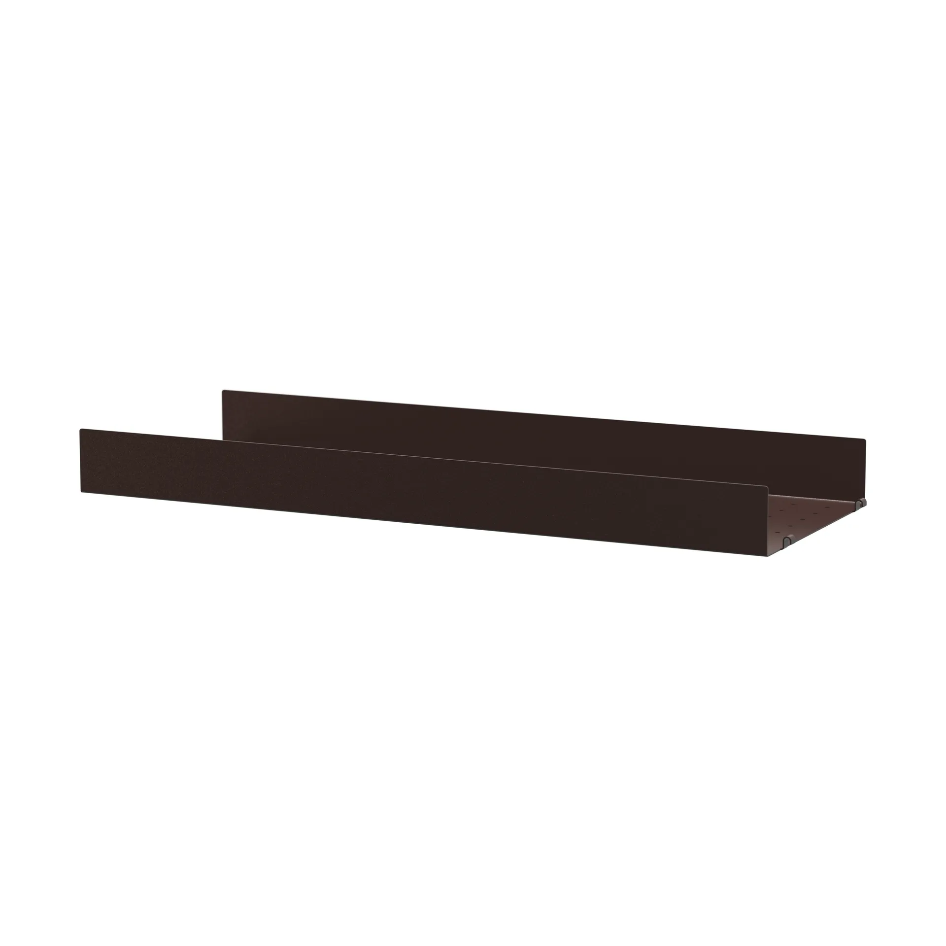 String shelf metal, Dark brown, 78x30 cm, high rim String