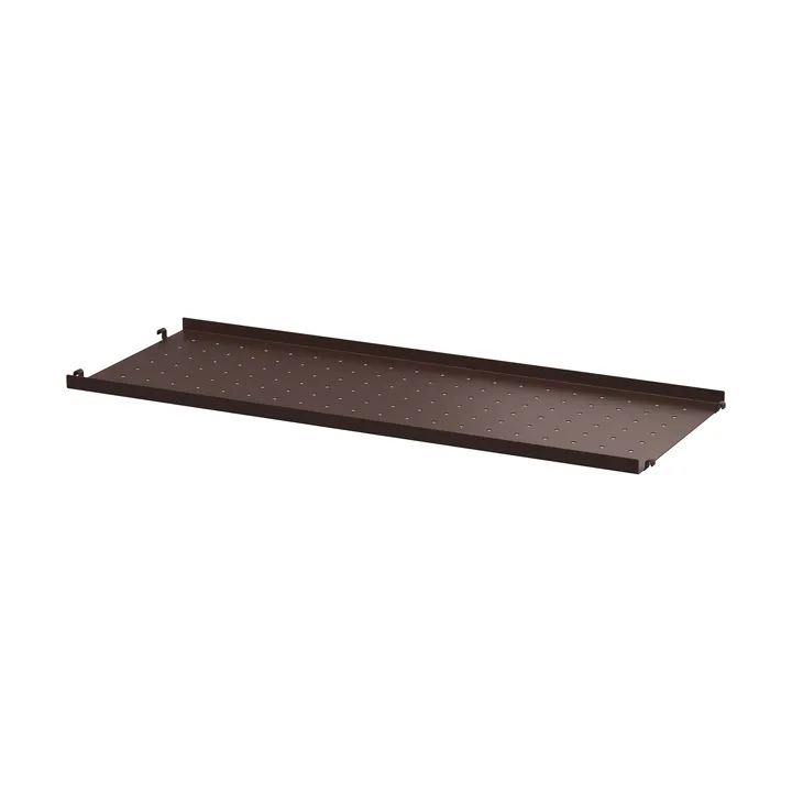 String shelf metal - Dark brown, 78x30, low rim - String