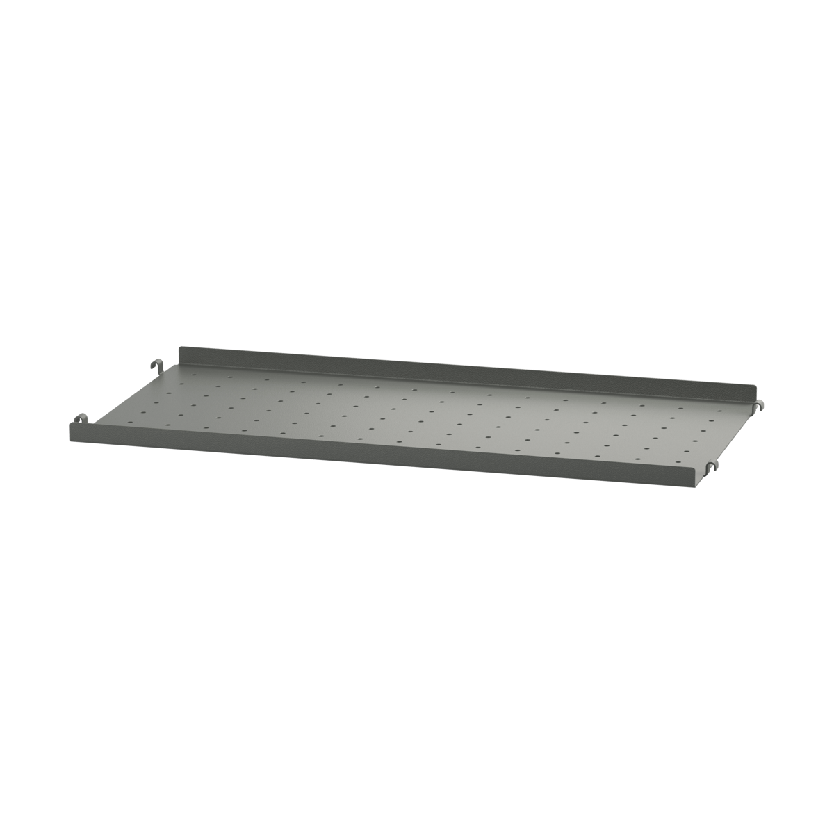 String String shelf metal Dark grey, 58x20 cm, low edge