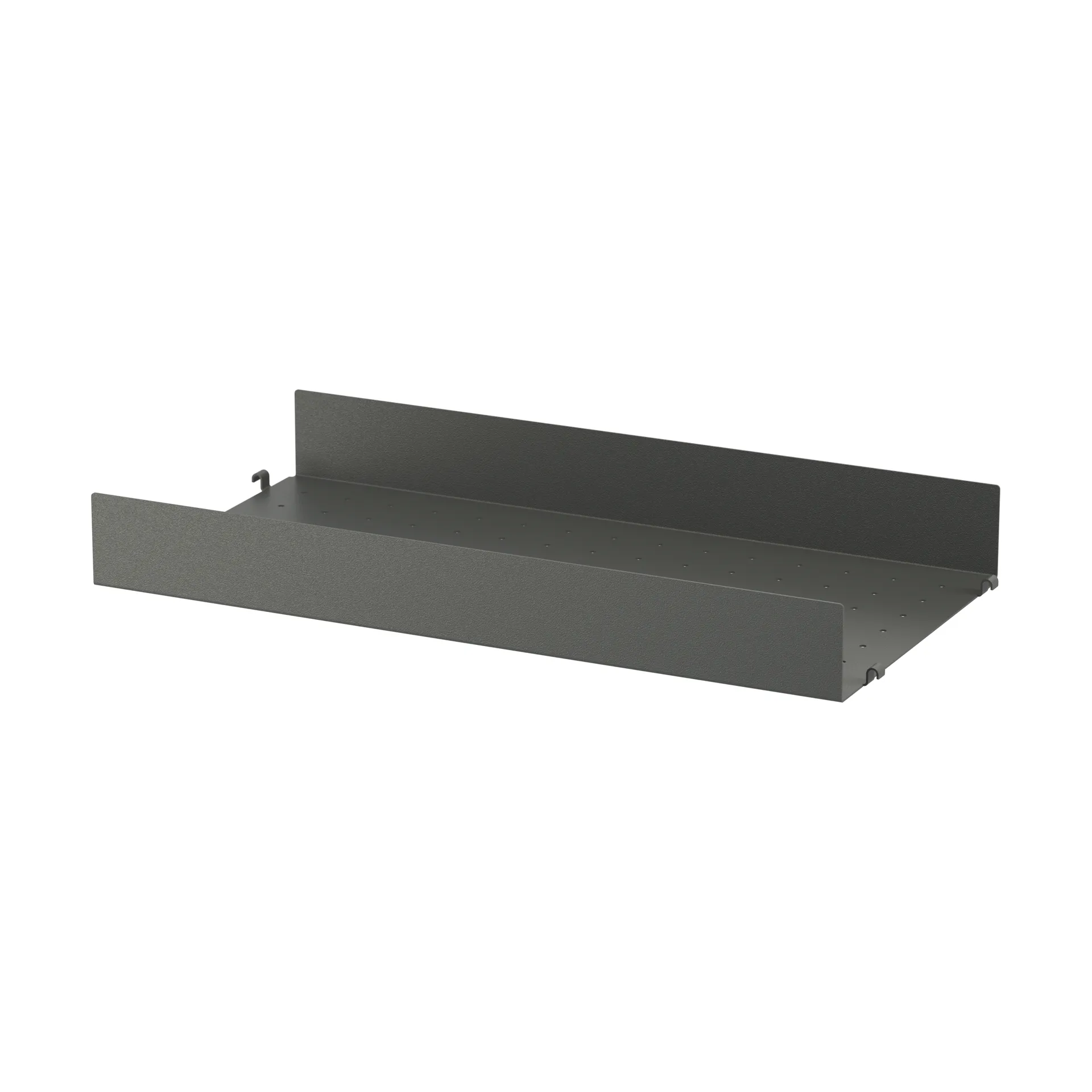 String shelf metal, Dark grey, 58x30 cm, high edge String