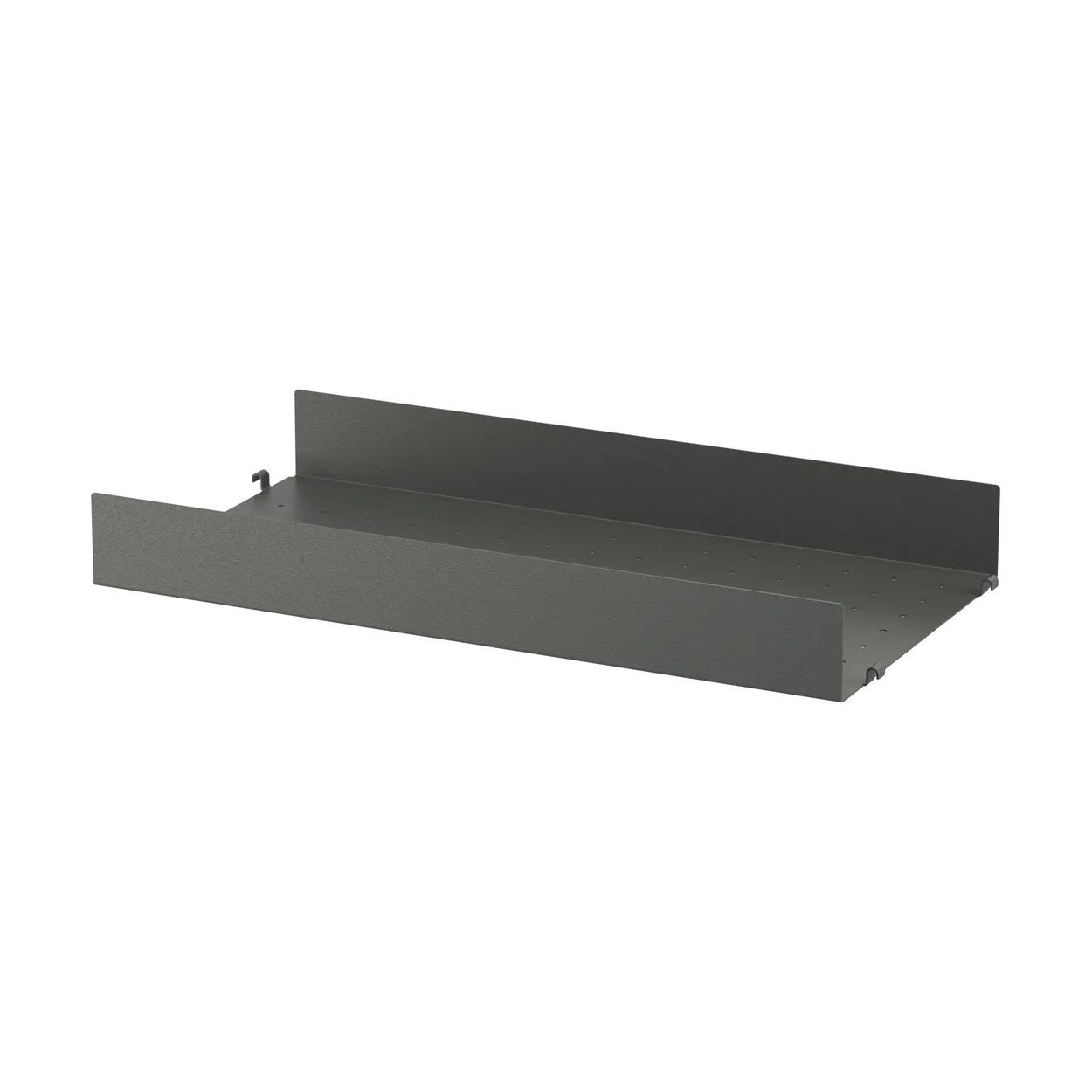 String String shelf metal Dark grey, 58x30 cm, high edge