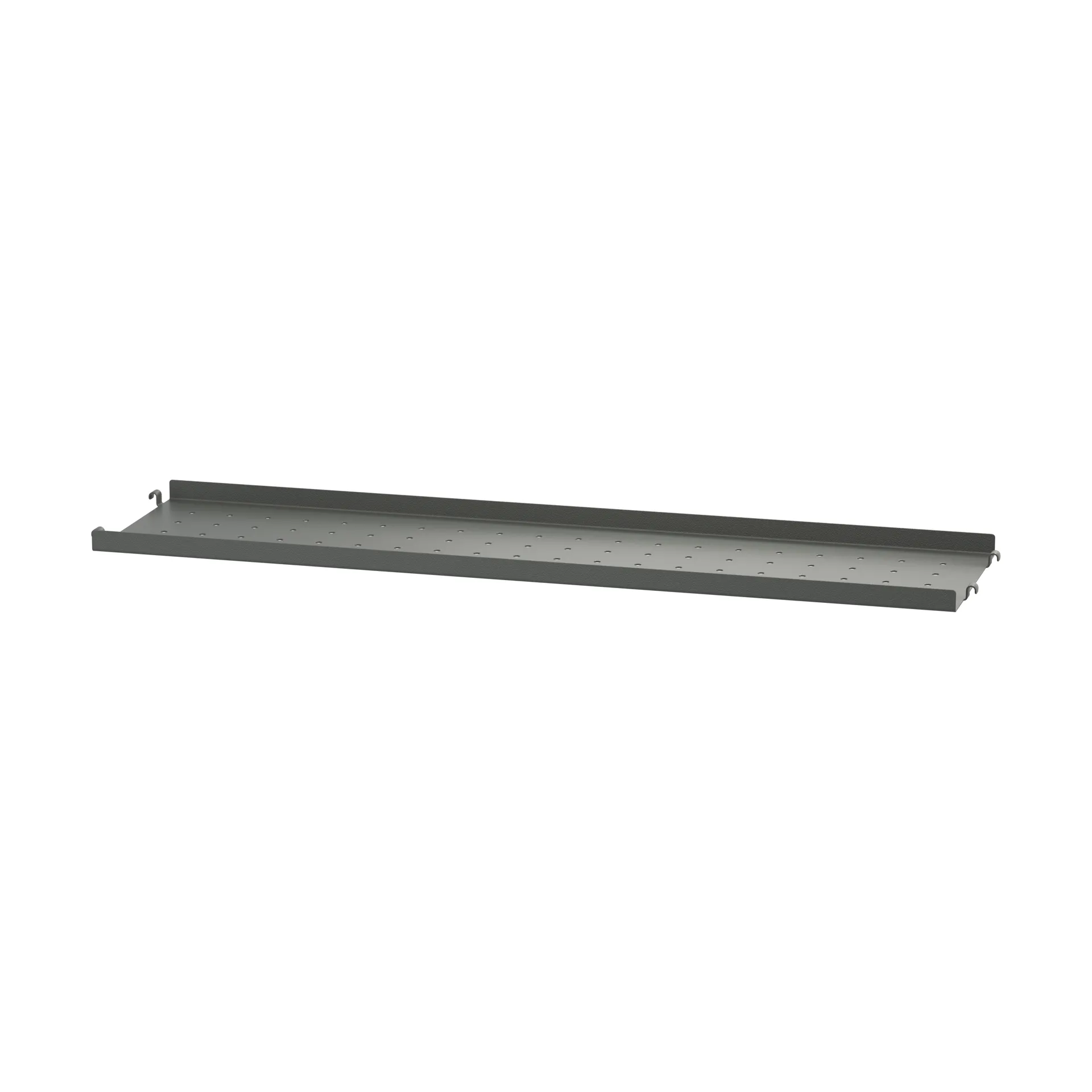 String shelf metal, Dark grey, 78x20 cm, low edge String