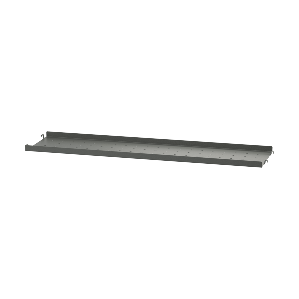 String shelf metal Dark grey, 78x20 cm, low edge | Scandinavian Design | Shelves & shelving systems | Grey
