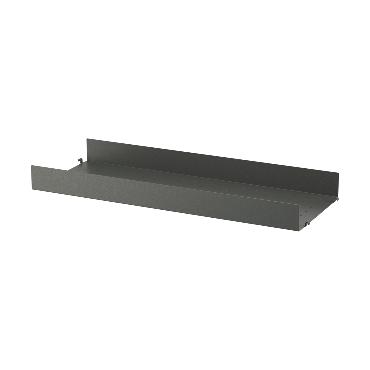 String String shelf metal Dark grey, 78x30 cm, high edge