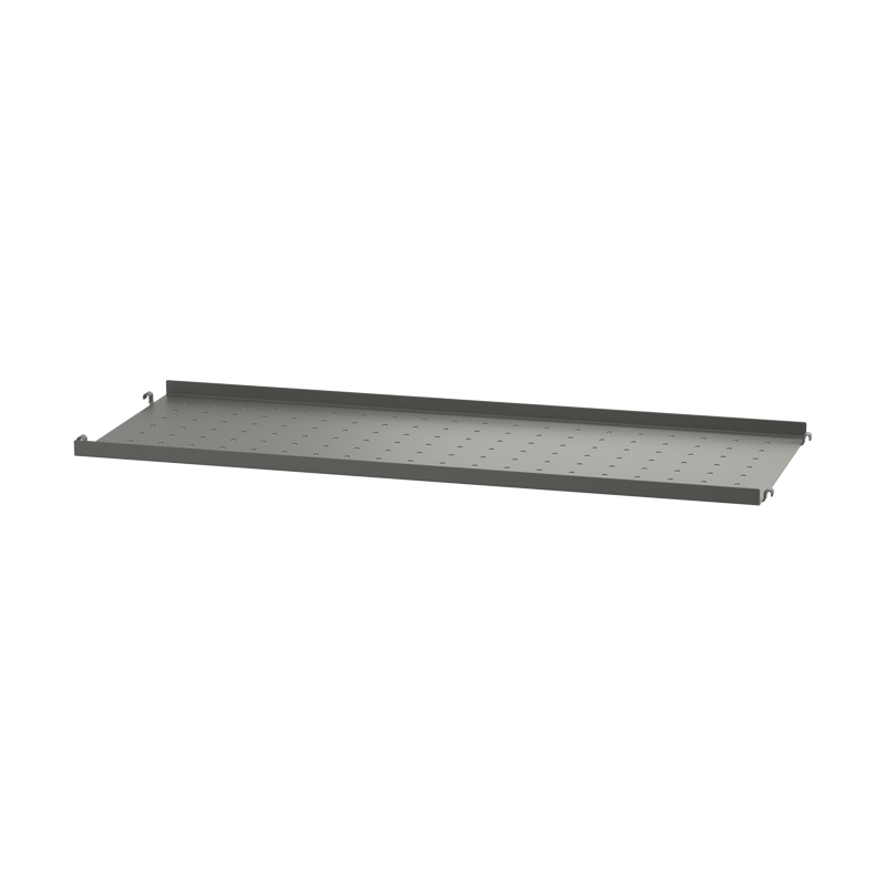 String String shelf metal Dark grey, 78x30 cm, low edge