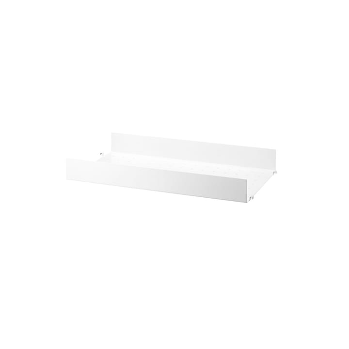 String shelf metal - White, 58x30 cm, high edge - String